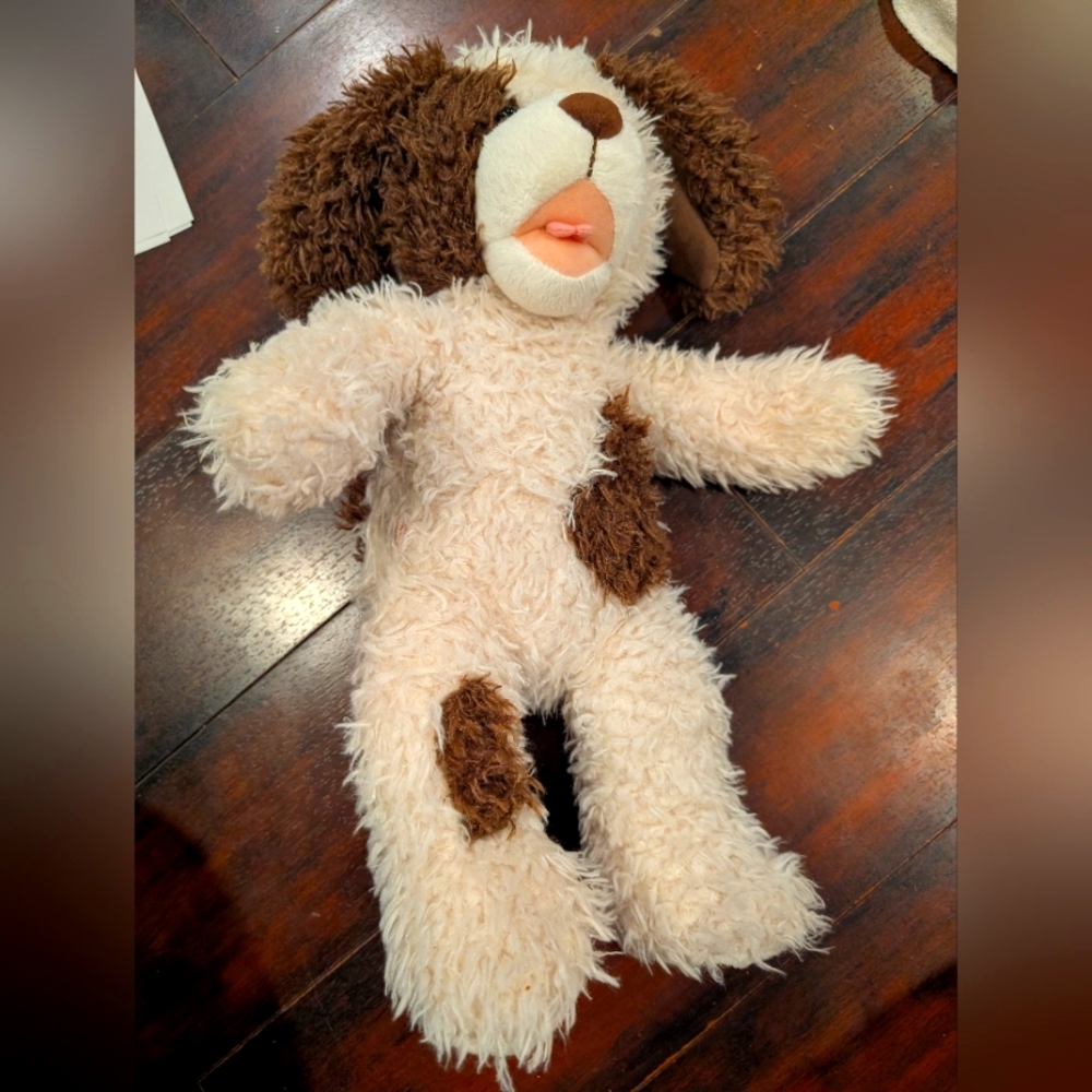 Puppy Dog Build a Bear Brown & White Spotted Plush Stuffed Animal 16